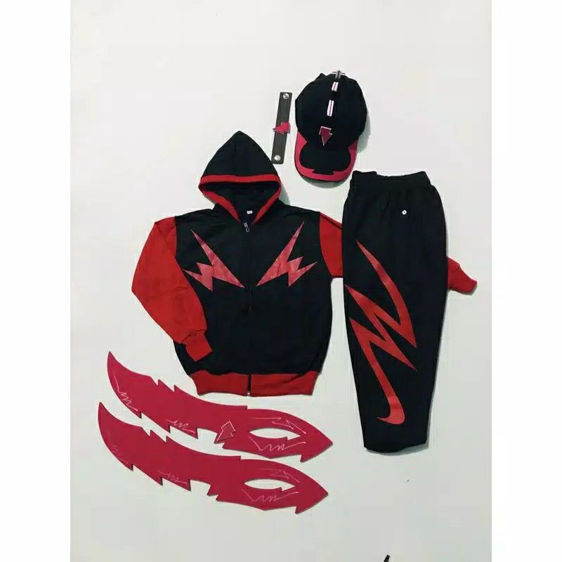 KOSTUM BOBOIBOY HALILINTAR/SETELAN BOBOBOY HALILINTAR FULL SET 2 PEDANG