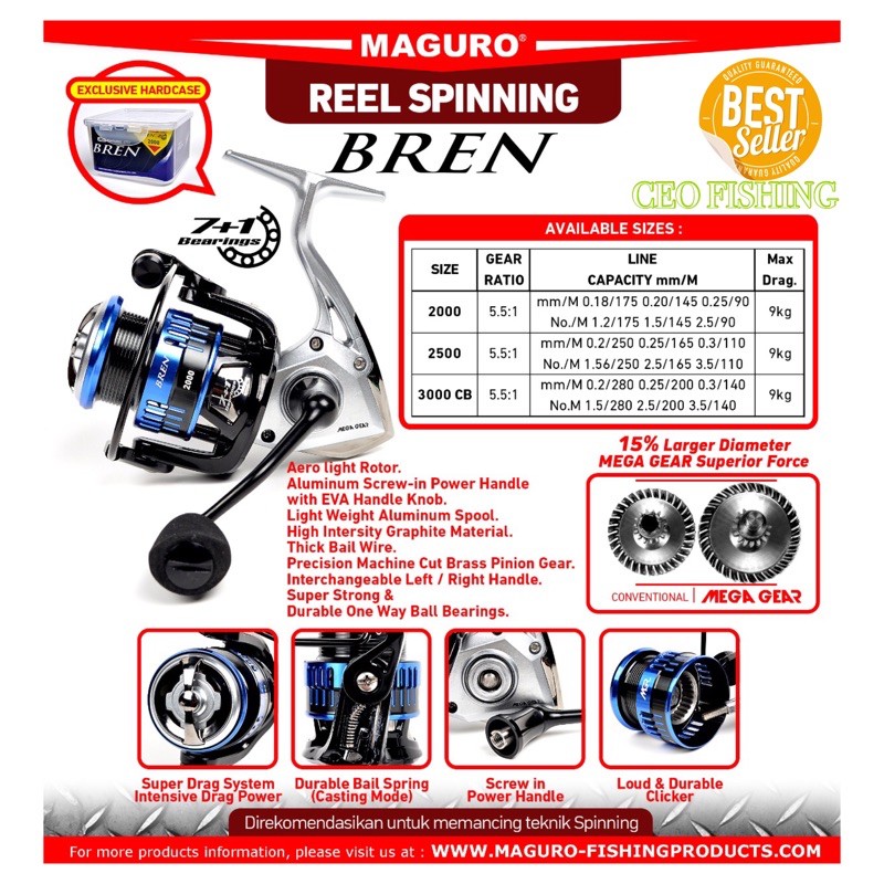 Reel Maguro Bren 2000 | 2500 | 3000 CB
