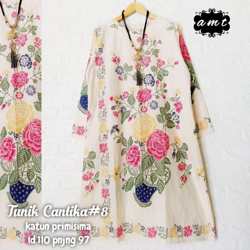 TUNIK CANTIKA / TUNIK ROSE 2 BY RAYYA / TUNIK BATIK KEMBANG SETAMAN AMT solo
