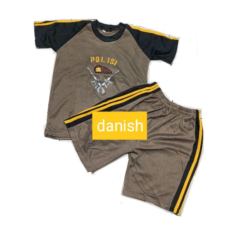 setelan kaos anak polisi brimob
