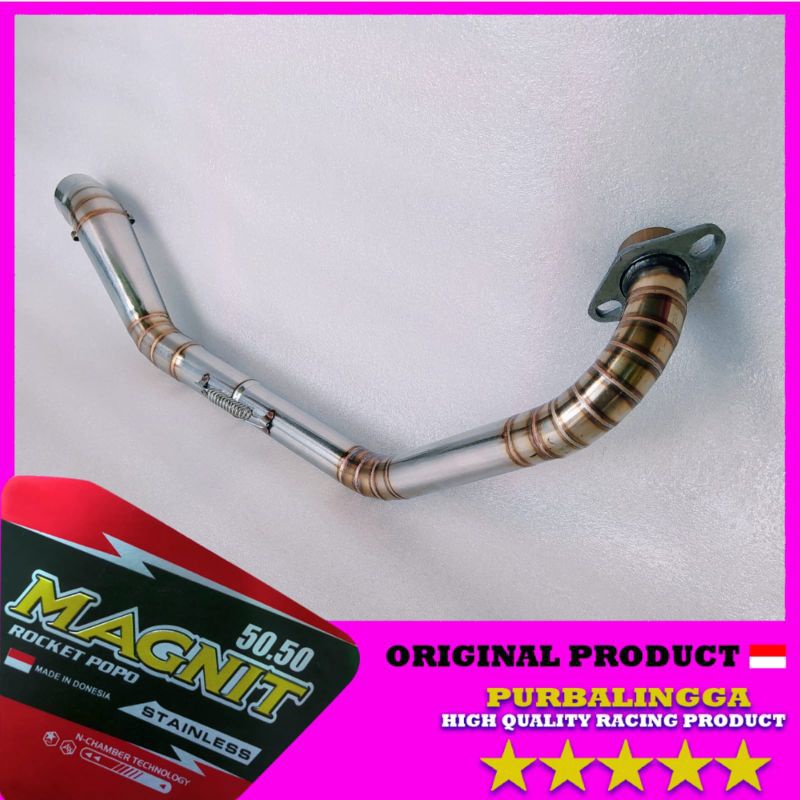 pipa leher knalpot racing Yamaha MX New/MX lama/MX King full cacing stainless