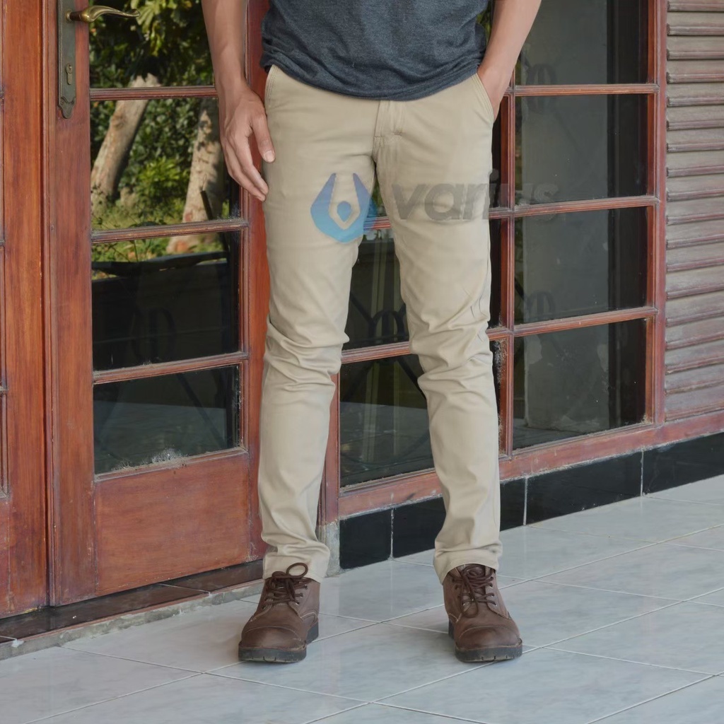 Varuis Heritage - Celana Chino Panjang Pria Slimfit Katun Strecth Twill Melar Original Premium Distro COD