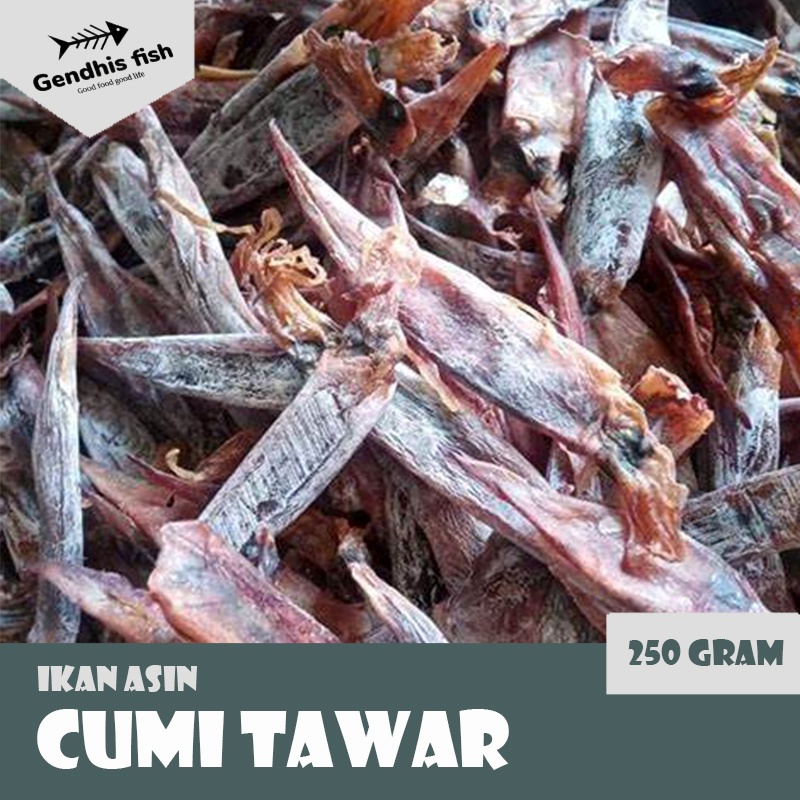 

Cumi tawar / juhi tawar / dried squid kemasan 250 gram