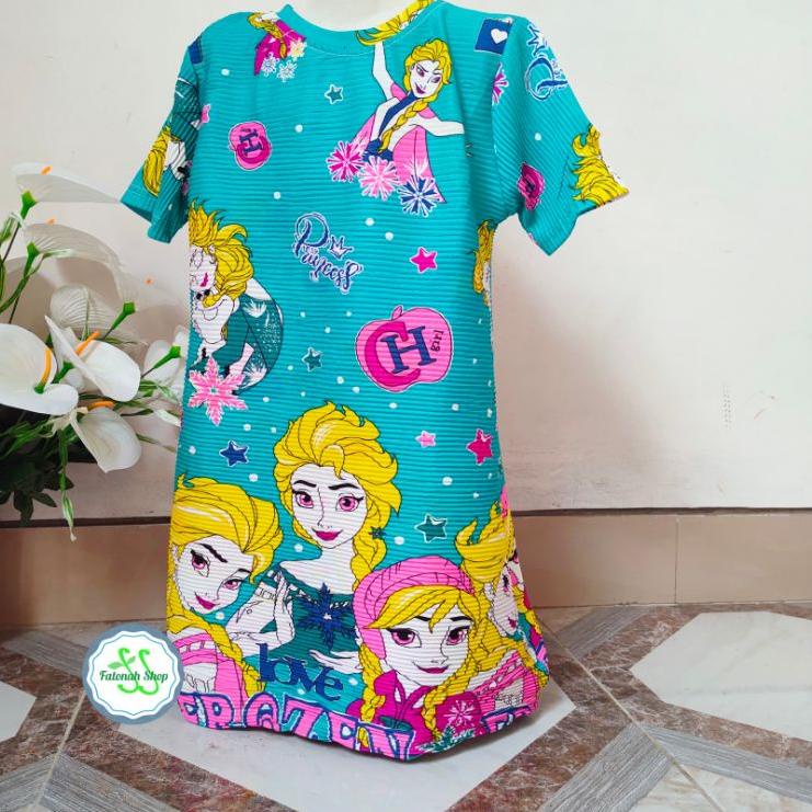 (TERBAIK) Dress turun naik anak 1 2 3 4 5 6 7 8 9 19 tahun baju anak turun naik motif frozen ana els