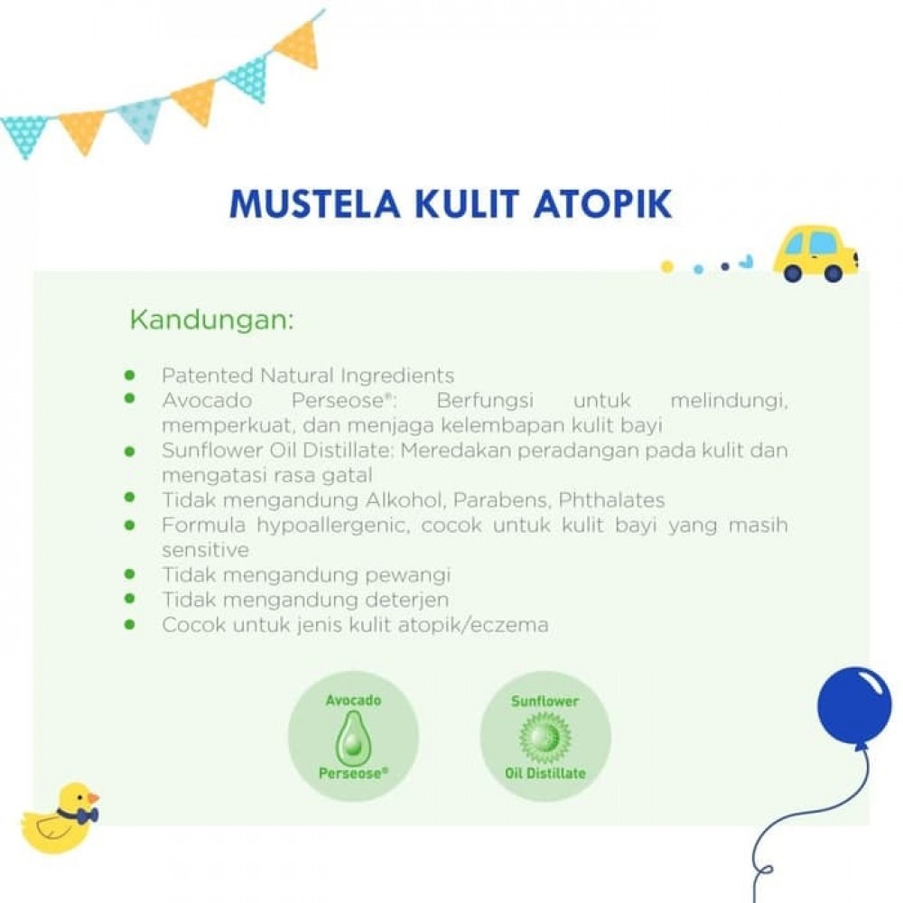 Mustela Stelatopia Emollient Face Cream untuk kulit eczema atopik - 40ml