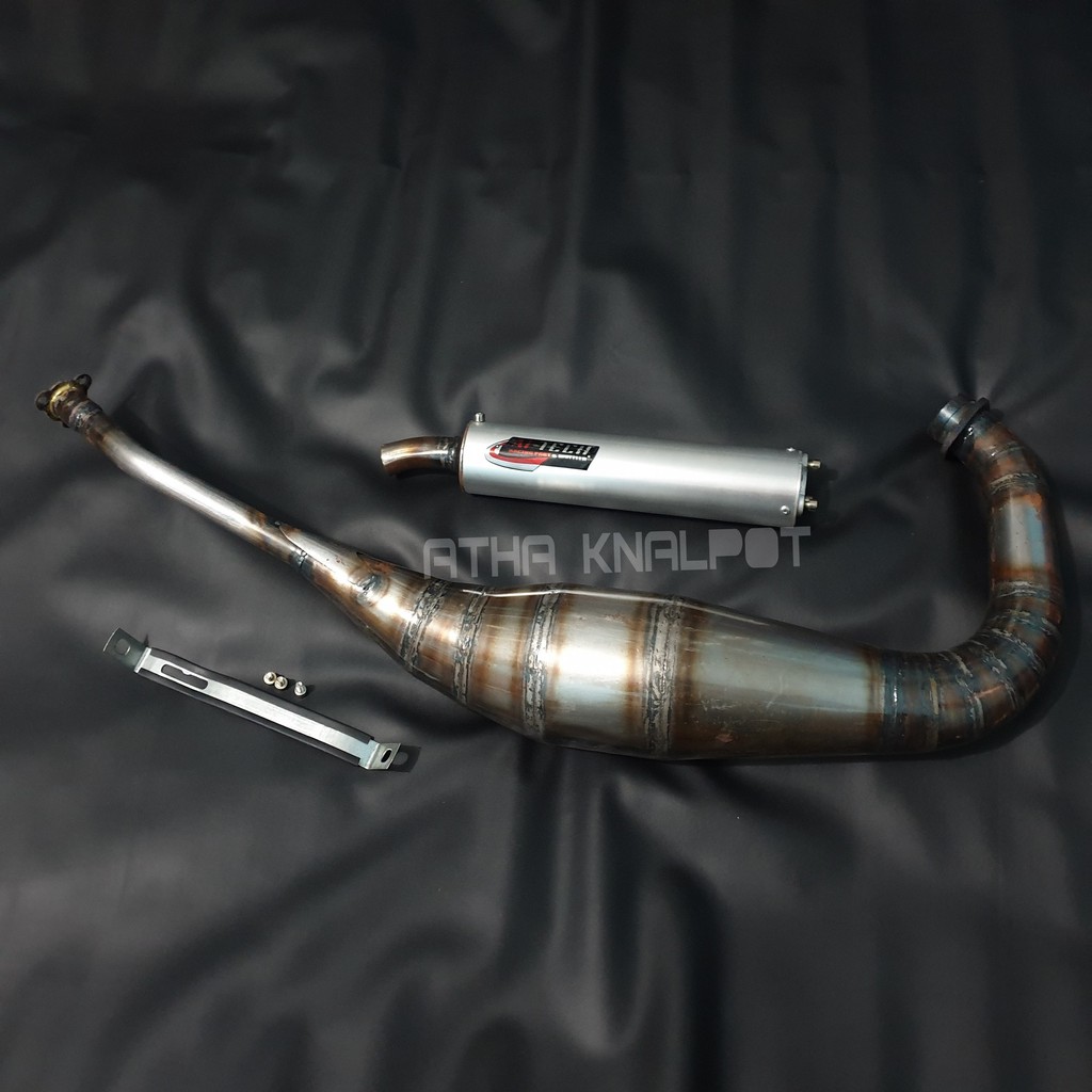 Knalpot Aitech Plat Galvanis Leher L Ninja R RR SS