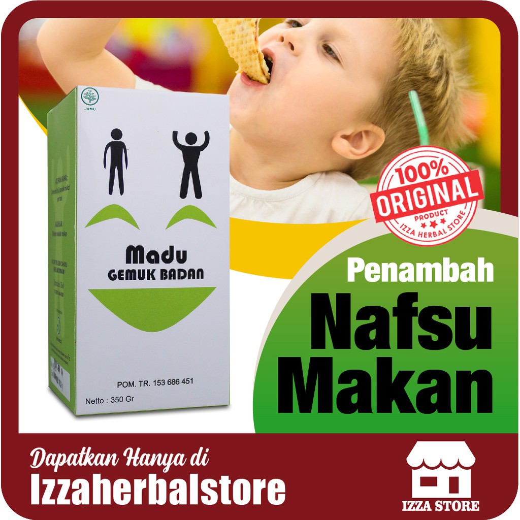 MADU GEMUK BADAN Suplemen Penambah Nafsu Makan Madu Penggemuk Badan Original HERBAL ASLI AMPUH