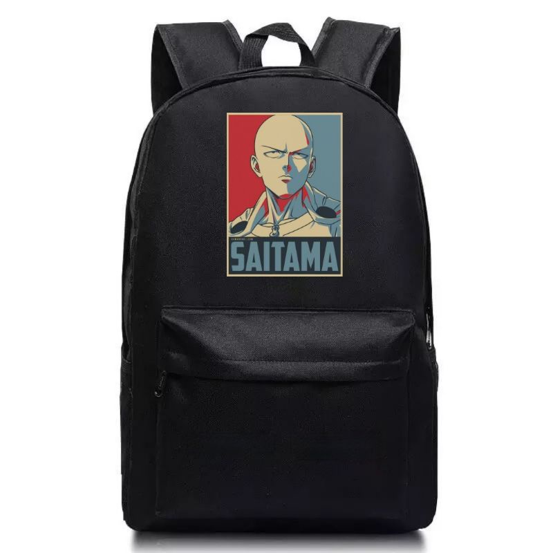 tas anime one punch man saitama ada slot laptop dan slot tempat minum tas sekolah kuliah atau main