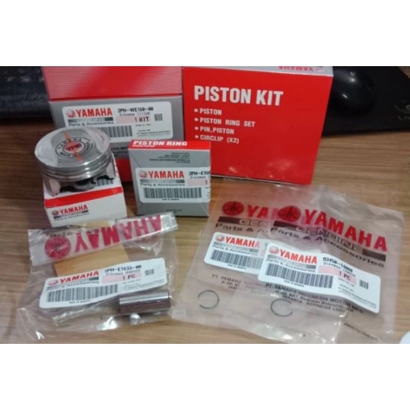 PISTON KIT MIO M3 SOUL GT 125 FINO FI 125 XRIDE 125 ASLI ORI YAMAHA 2PH WE160 00