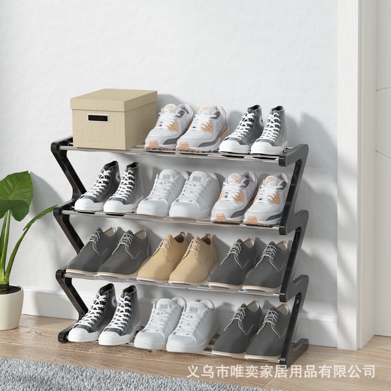 (800GR) SHENAR Z SHAPE SHOE RACK 4 LAYER / TEMPAT SEPATU KEKINIAN / RAK SEPATU 4 SUSUN / RAK SENDAL 4 SUSUN / RAK SEPATU TINGKAT