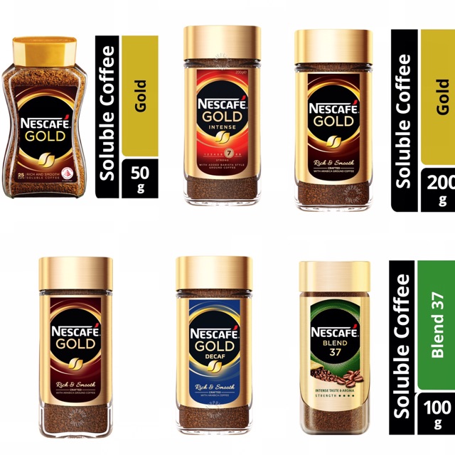 

Nescafe Gold Blend Instant Arabica Soluble Coffee Jar - Kopi Nescafe