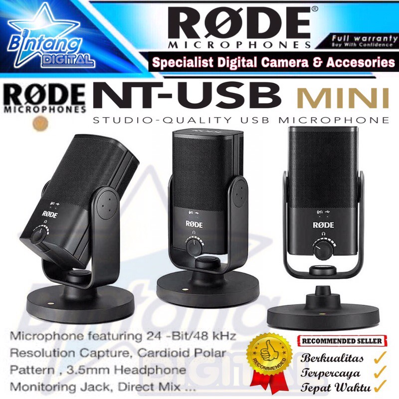 Mic Podcast Rode Nt-Usb Mini / Rode Nt-usb mini / Nt-usb mini microphone podcast usb / Mic podcast