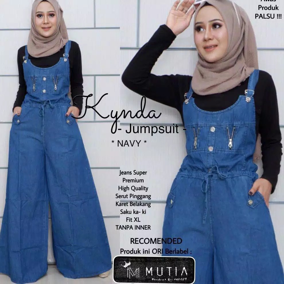 3 VARIAN WARNA !! KYNDA JUMSUIT FIT TO XXL SUSPENDER BISA DIATUR