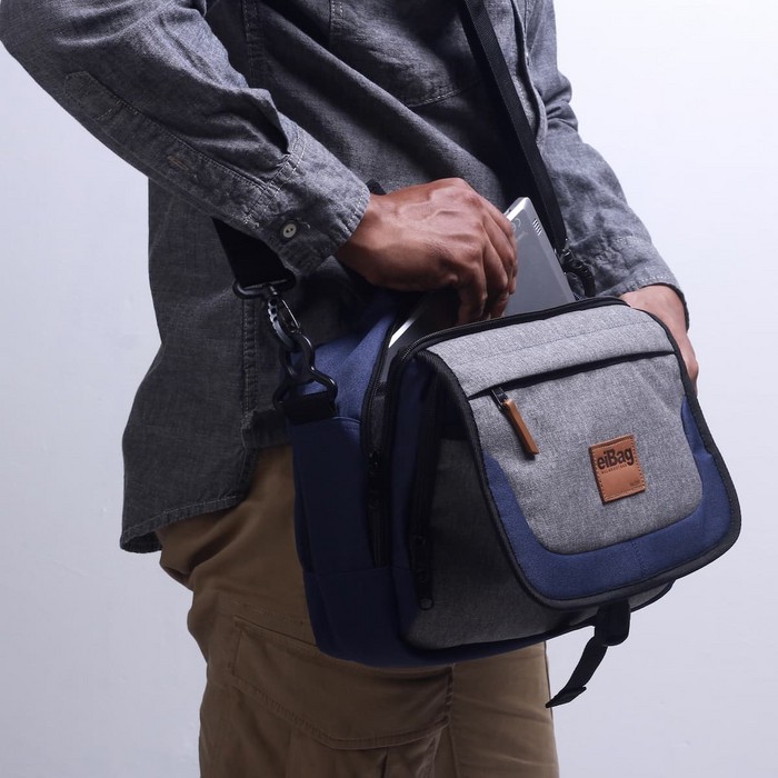 Tas Selempang eiBag 1315 Abu Biru Navy