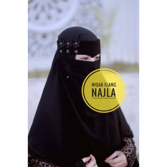 Niqob Elang Najla || Cadar Bandana || Niqob Bandana || Siffon Slik Arab || Ori Al Hakim