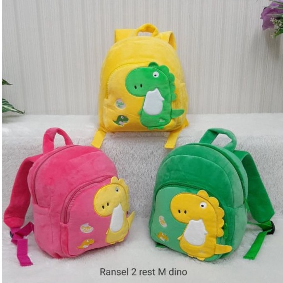 Tas Ransel Dinosaurus 2rest/Backpack Sekolah Anak Paud Karakter Animal Dino