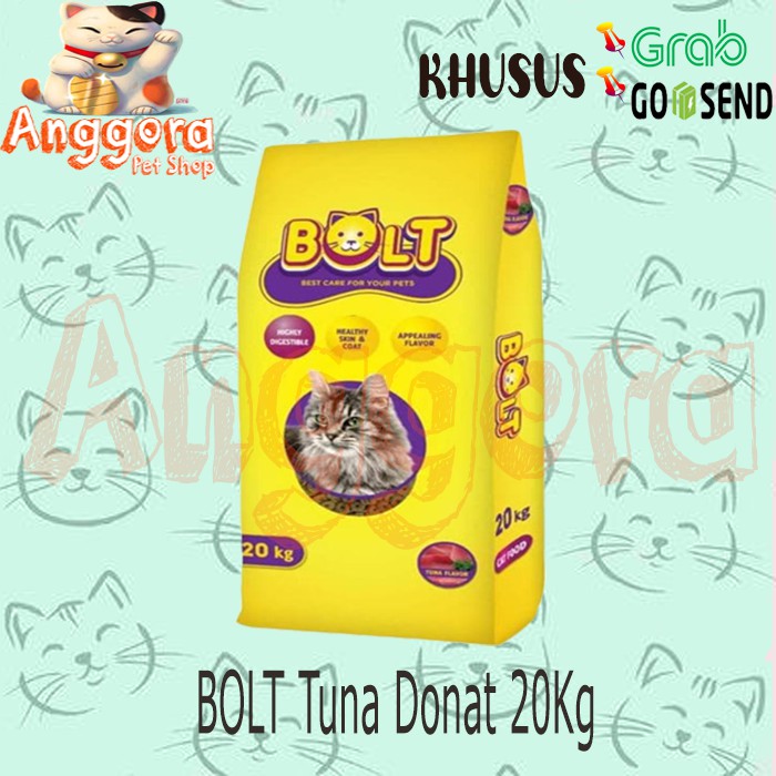 Makanan kucing murah BOLT Tuna Donat 20kg ( GRAB GOSEND )