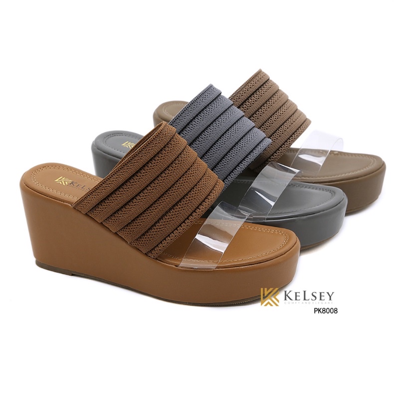 (GRATIS ALAS KAKI) Nicole Sandal Wedges Wanita Selop Kelsey Pk8008