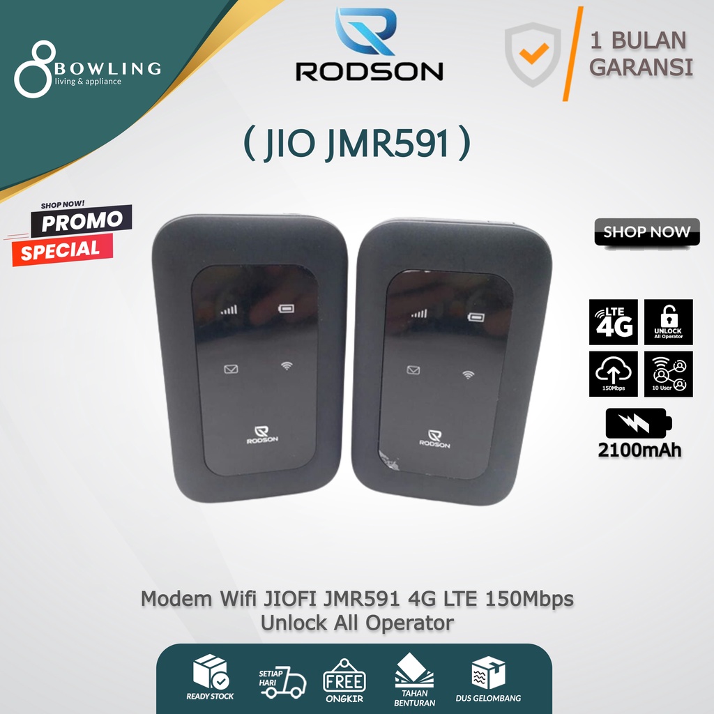 Modem Wifi JIO JMR591 4G LTE Unlock All Operator Mifi JIOFI 150Mbps