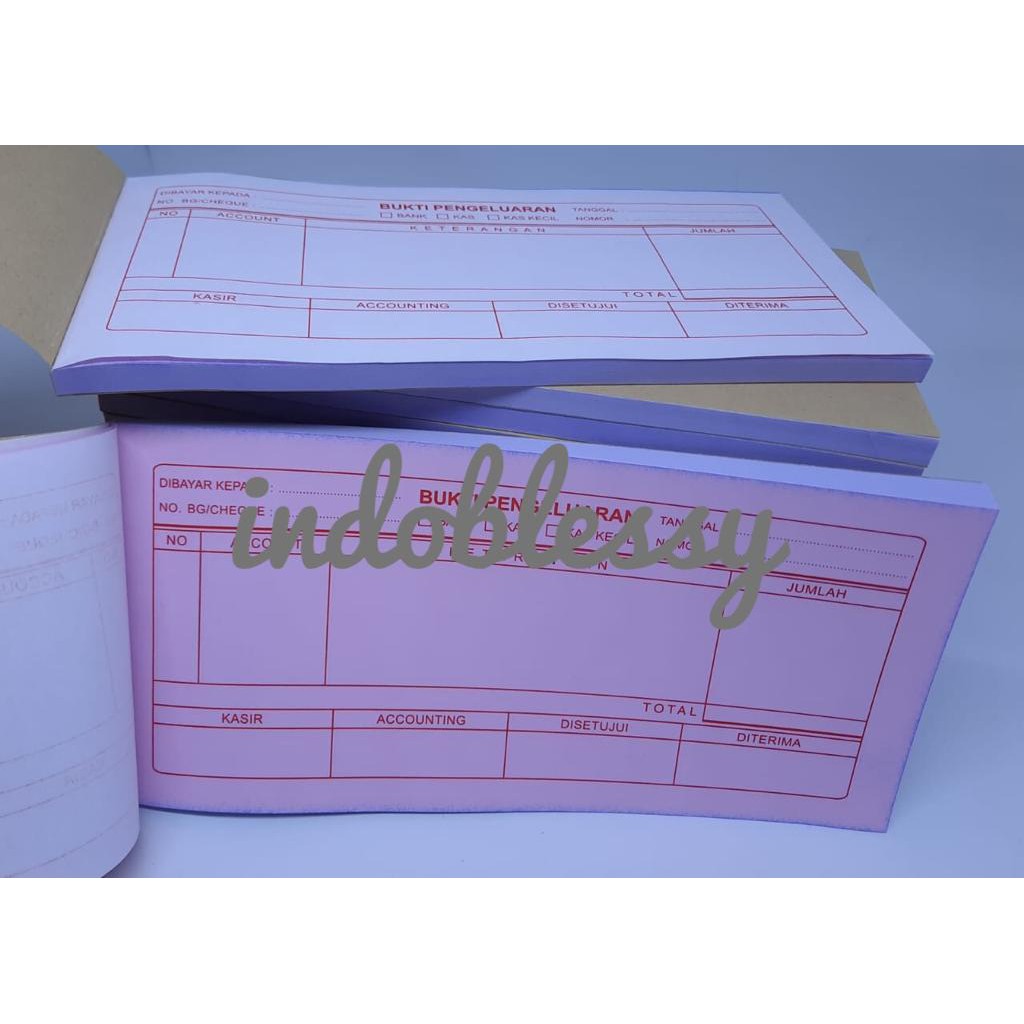 

BUKTI PENGELUARAN BANK Kas Keluar KAS KECIL NCR 1/3 FOLIO 2 Rangkap ( 2 Ply) Putih-Merah