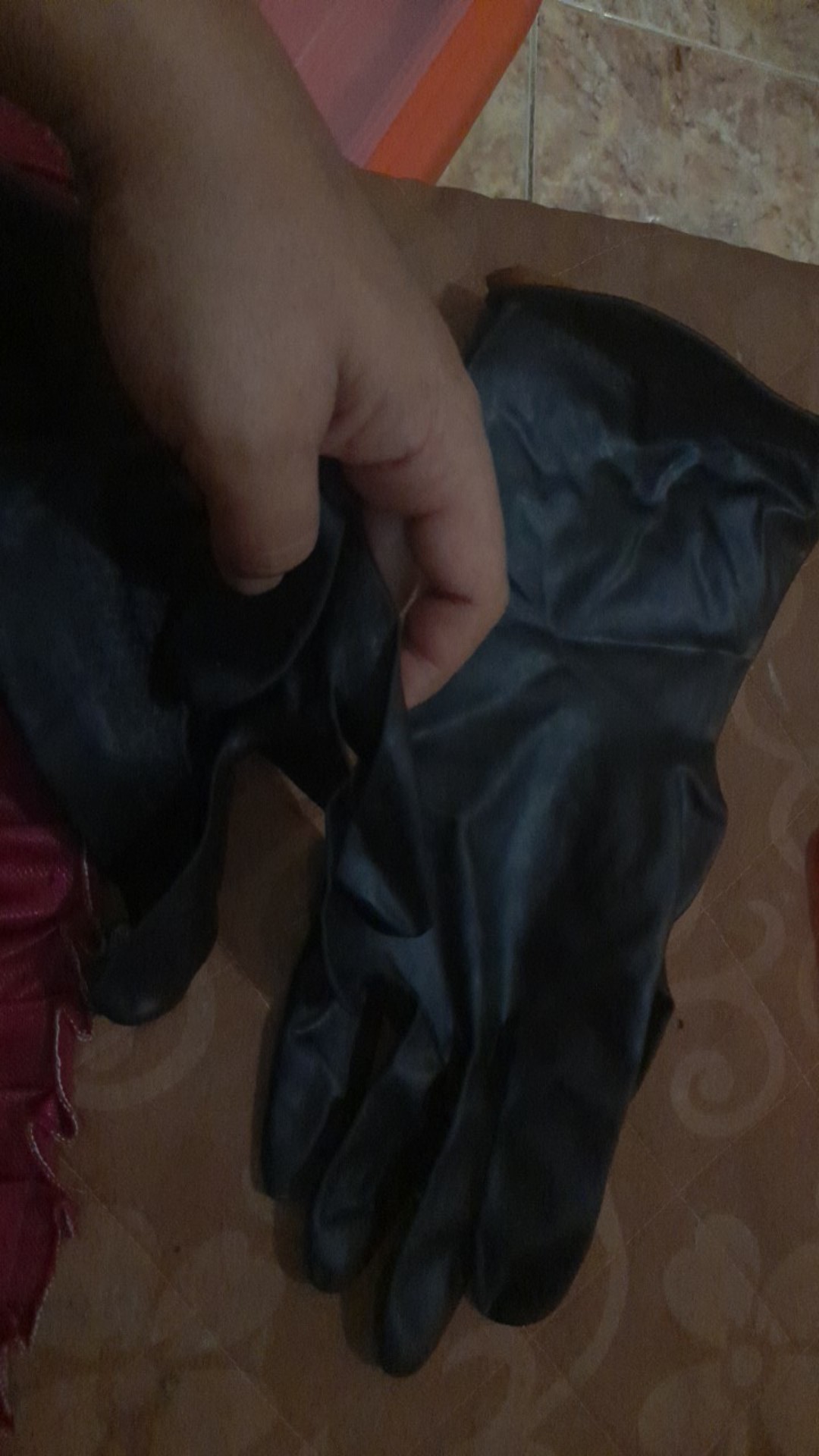 Kenmater Sarung Tangan Karet Hitam - Latex Hand Gloves