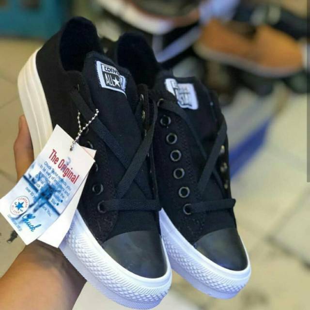 Sepatu Converse CT PRO UNDEFEADTED BLACK HITAM PUTIH SEKOLAH KULIAH KERJA SANTAI KADO PRIA WANITA