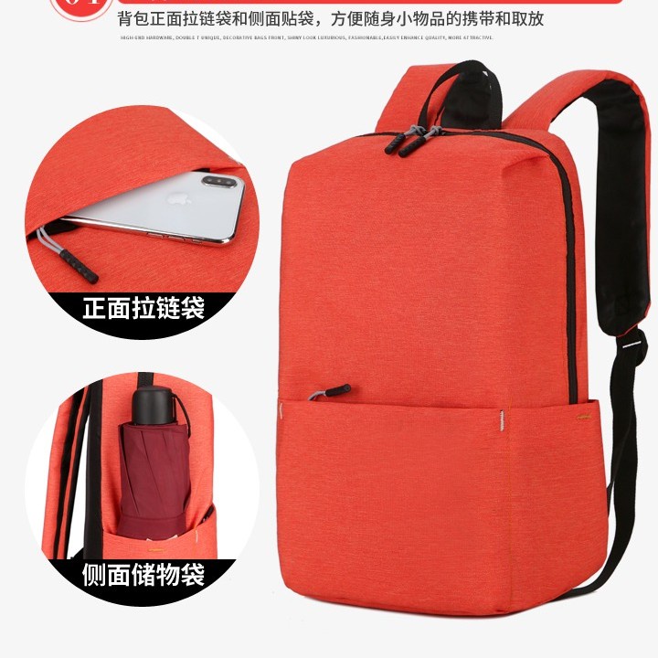 Murmerofficial P077 TAS RANSEL POLOS PRIA WANITA KANVAS TAS SEKOLAH PUNGGUNG BACKPACK MULTIFUNGSI