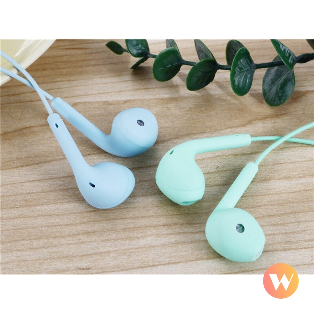 Earphone In Ear Super Bass Dengan Kabel Jack 3.5mm Warna Macarons