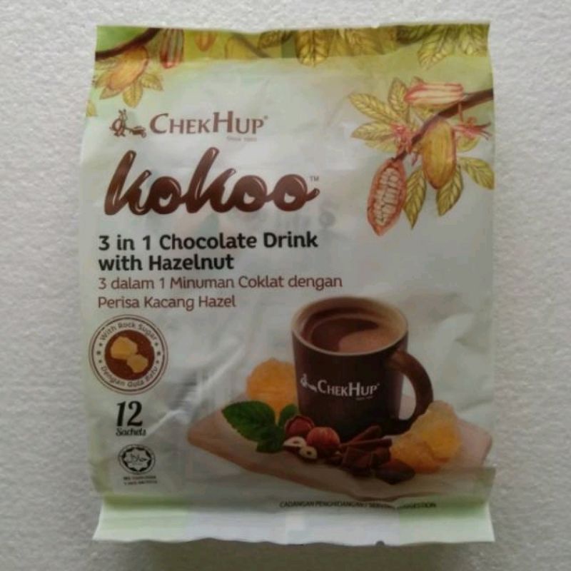 

Kokoo Chocolate Drink with Hazelnut 3 in 1 Chekhup minuman coklat dengan perisa kacang hazel
