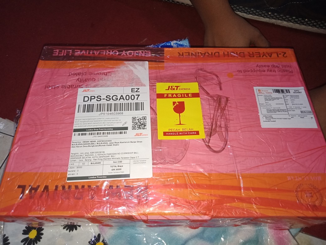 Rak Piring Stainless Minimalis Peralatan Dapur 2 Tingkat