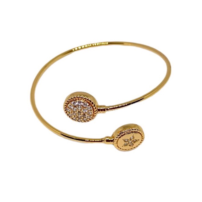 Gelang Yaxiya Bangle Fleksible Zircon G06087