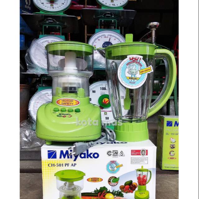 Chopper Blender Plastik 2in1 Miyako CH501PFAP Penggiling Daging Jus Buah