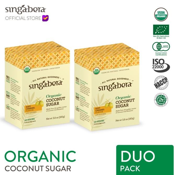 

Singabera Organic Coconut Sugar (Gula Kelapa Organik) - 2 X 40 Stick