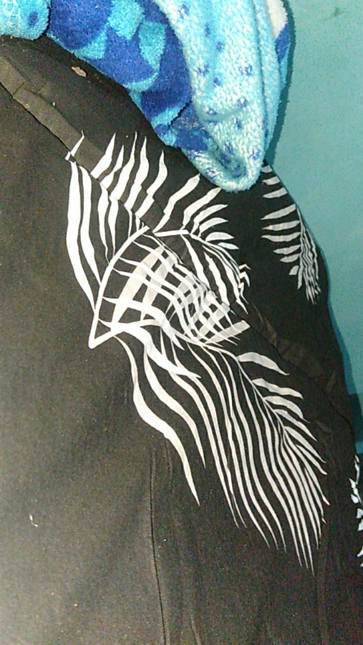 Bedcover Set Katun Lokal Premium Palma Hitam/putih