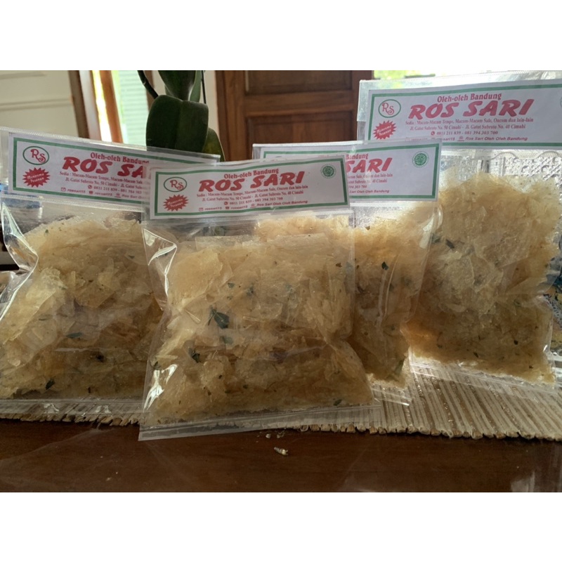 Keripik Kaca Asin Daun Jeruk 100Gr Oleh Oleh Bandung