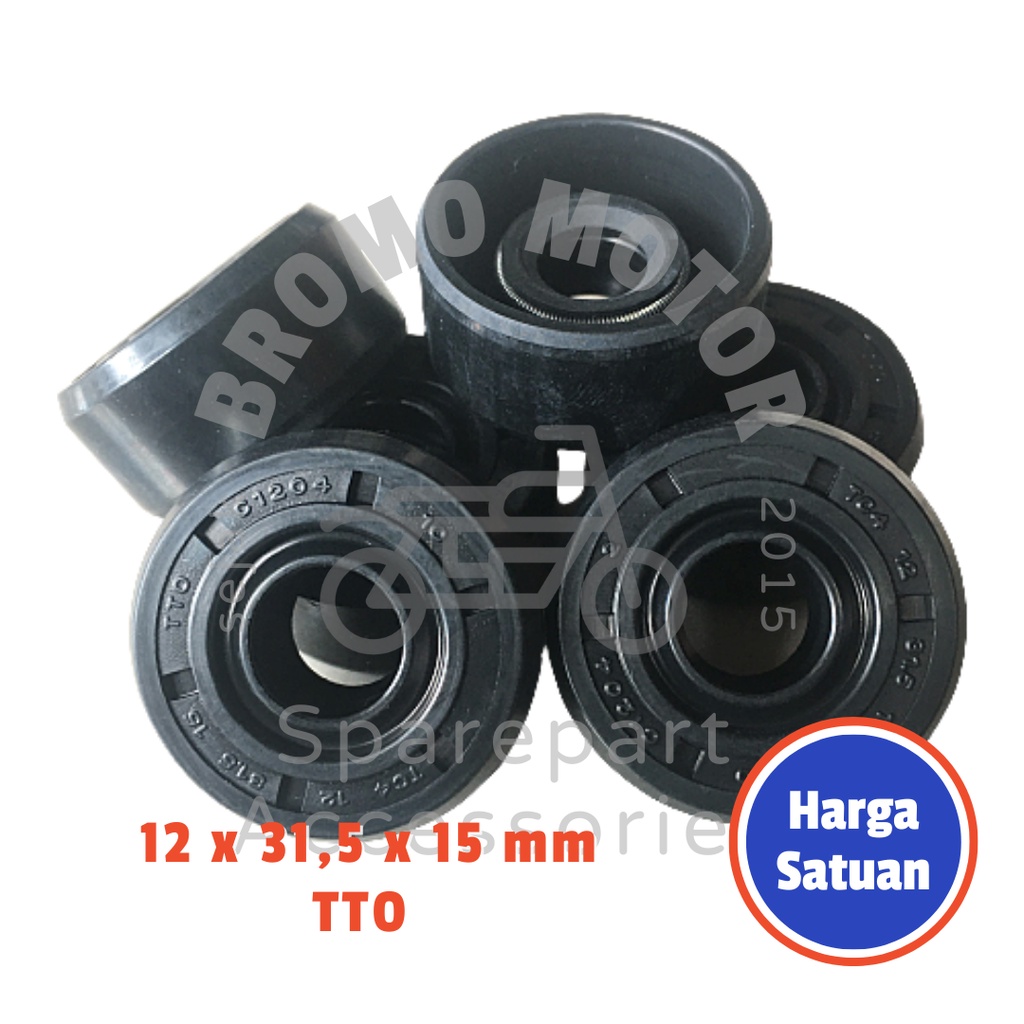 Oil Seal Shock Belakang YSS Tabung Bebek Matic (Moped/Matic - Bromo Motor) 12 31,5 15 mm (Rear Sil O