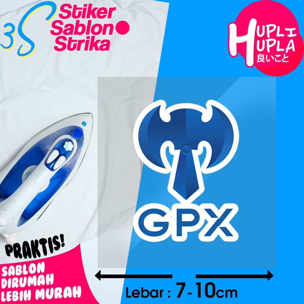 Stiker Sablon Setrika Geng Kapak GPX Esports Logo Team Esport Sticker Emblem Gosok Untuk Baju dan Jersey
