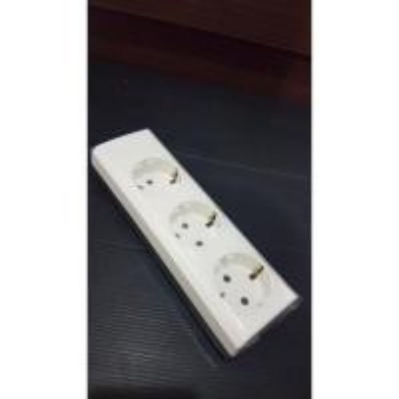 NEW STOP KONTAK BROCO 2 3 4 5 6 LUBANG PUTIH/ TERMINAL COLOKAN KUNINGAN SNI