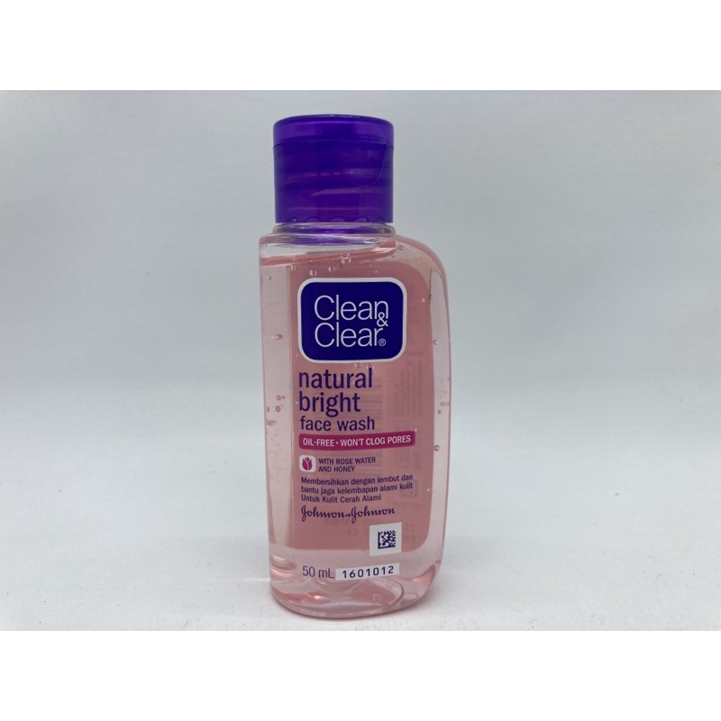 Clean&amp;Clear FACE WASH 50ml NATURAL BRIGHT [PINK] barcode 8850007652564