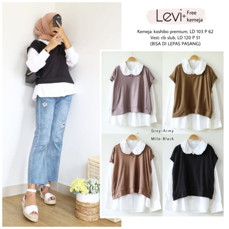 LEVI BLOUSE+FREE kemeja