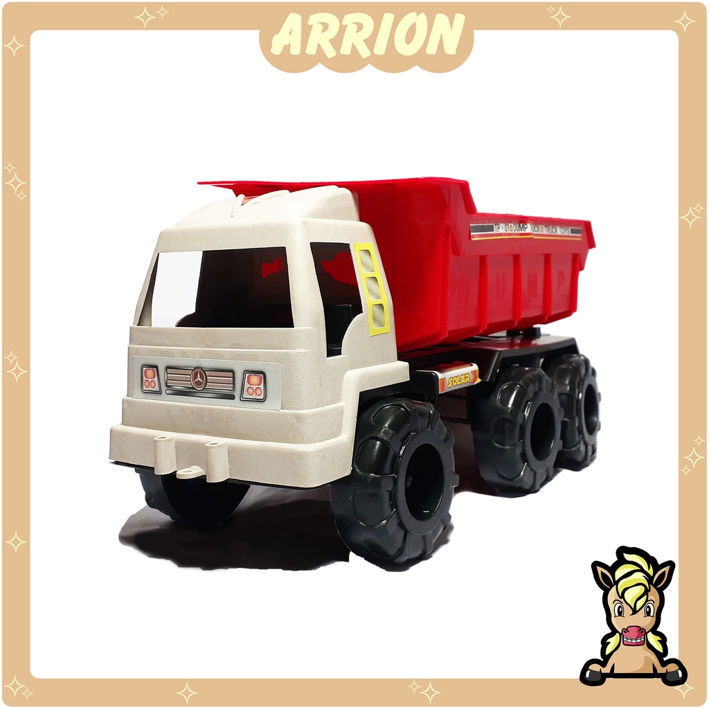 Arrion Toys Mainan Mobil-mobilan Truk Pasir Berbahan Plastik Memiliki 6 Roda