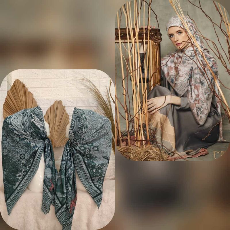 Hijab motif zytadelia / Hijab segiempat kw