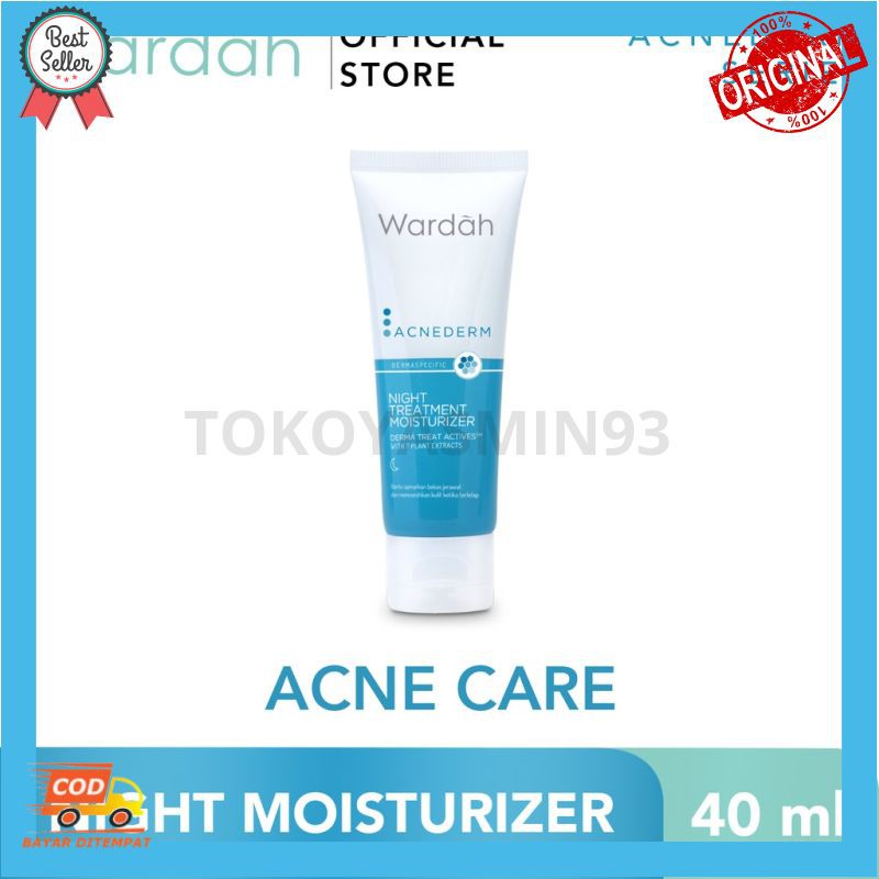 Wardah Acnederm Night Treatment Moisturizer 40 ml Murah