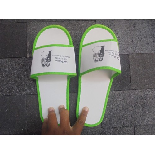 MURAH Souvenir Sendal Sandal Hotel Custom Cetak Nama Kemas Plastik