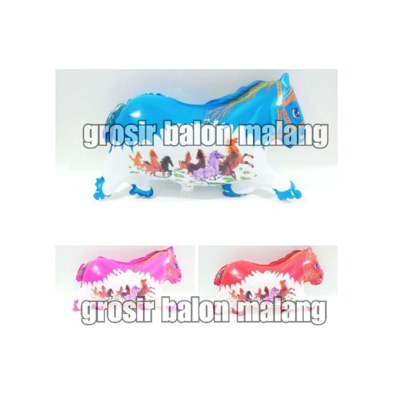 balon foil hewan animal kuda horse kecil