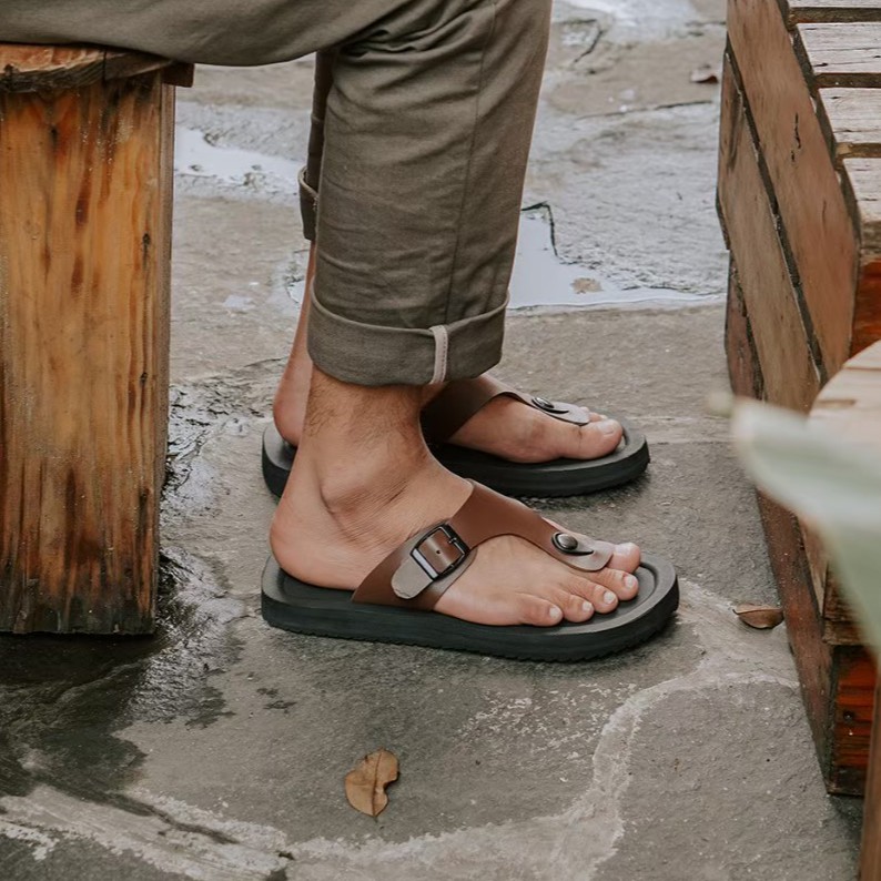 Dream Series | Original Sendal Jepit Kulit Santai Kasual Pria Cowok Sandal Footwear | FORIND x Joey