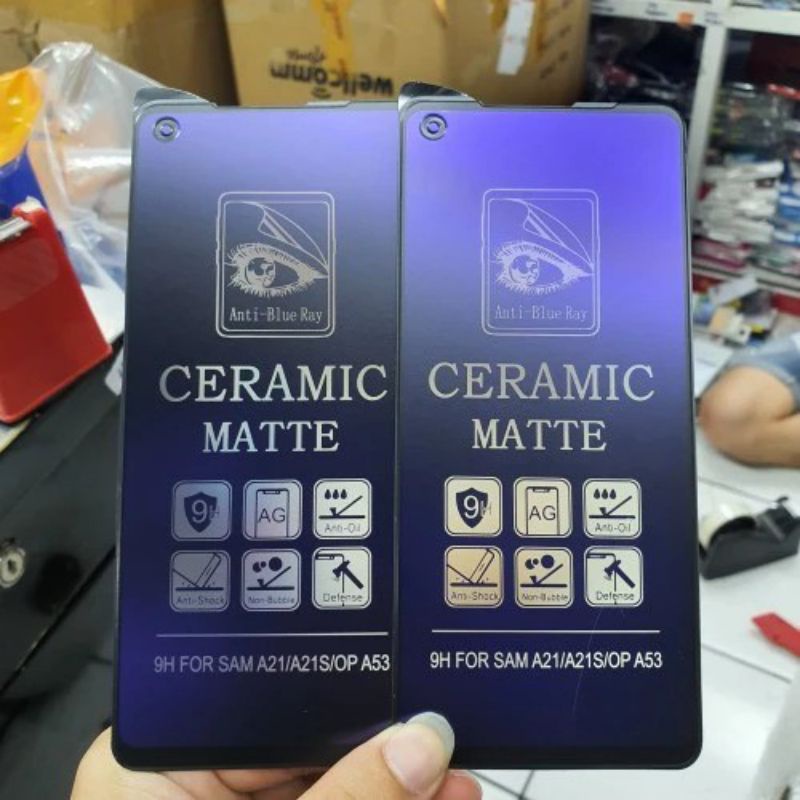 TEMPERED GLASS OPPO A54/A74/A94 CERAMIC MATTE BLUE