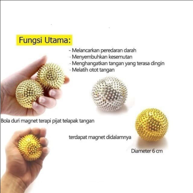 Bola Duri Magnet Kecil Alat Akupuntur Terapi Stroke Tangan