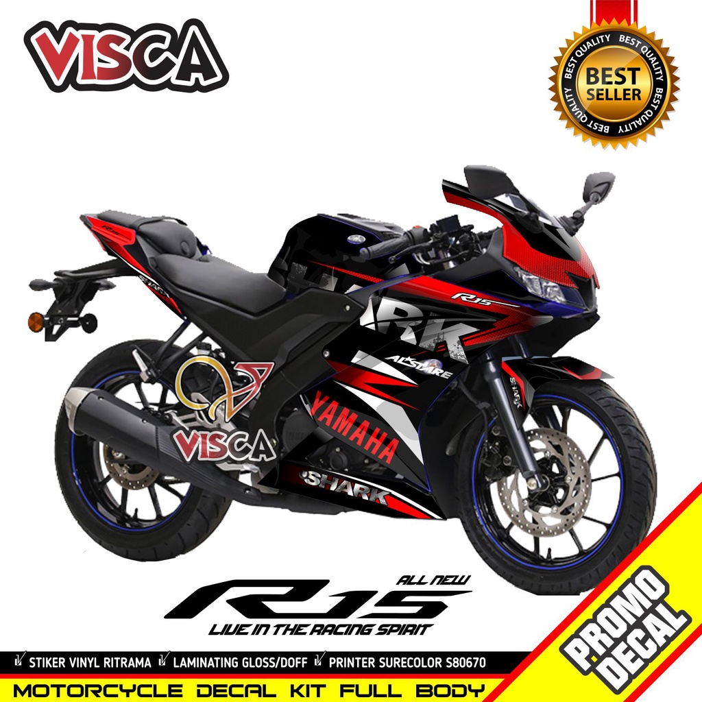 Decal STICKER YAMAHA R15 V3 full body Stiker r15 v3  RK ALSTARE