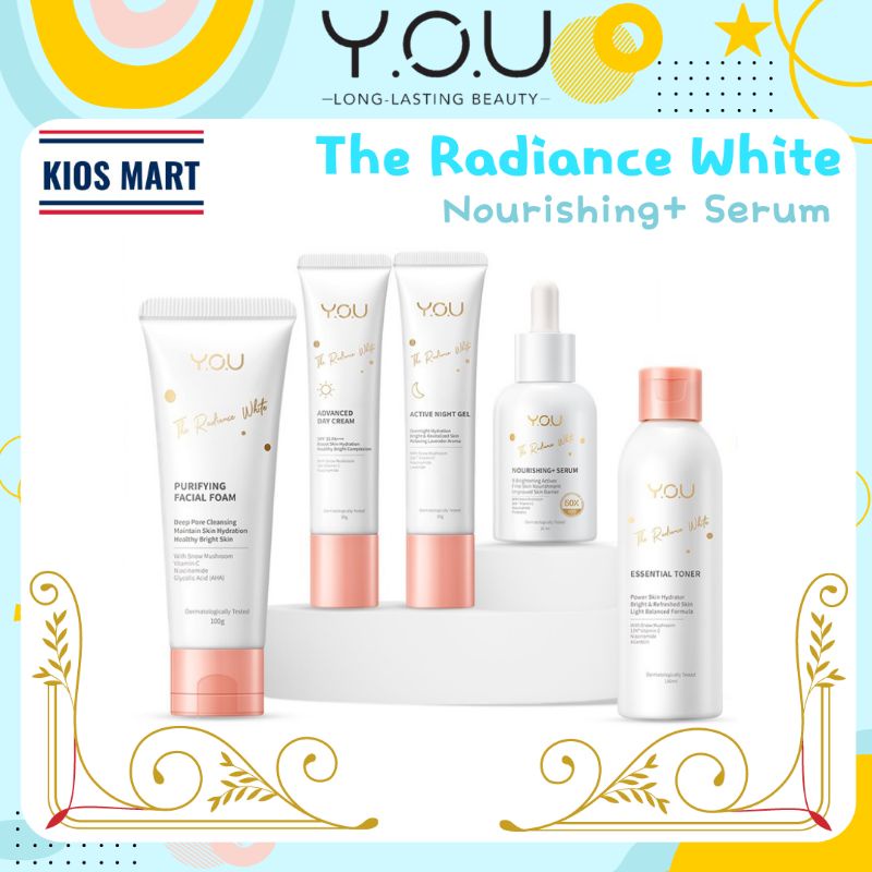 You The Radiance White Series Paket (Day Cream/Night Gel/Nourishing Serum/Toner/Facial Foam)